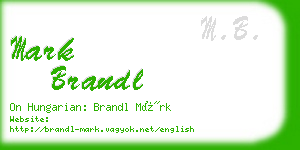 mark brandl business card